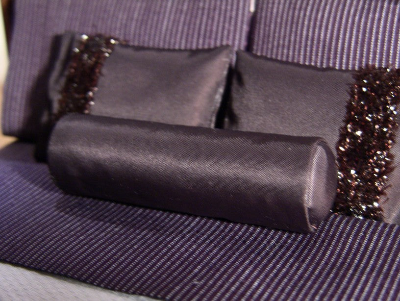 Deep Plum Short Bolster Pillow