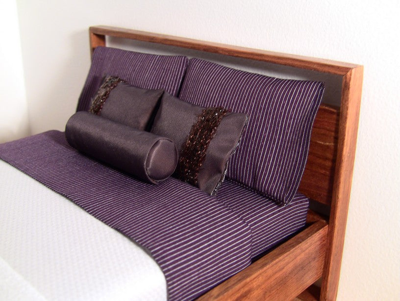 Plum Stripe Sheet Set