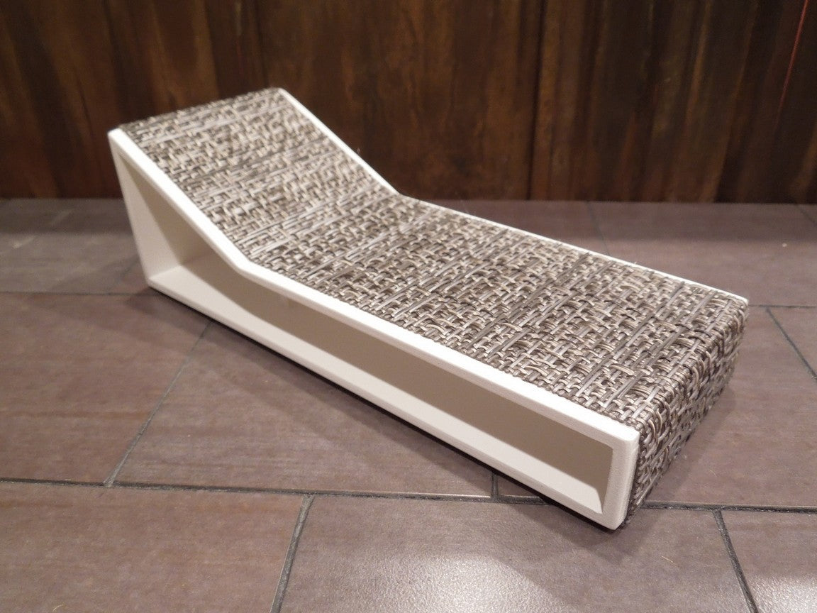 Aero Chaise - Stone on White Base