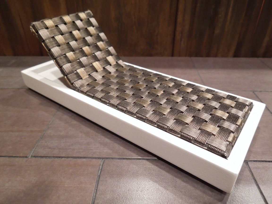 Cancun Chaise - Bronze on White Base