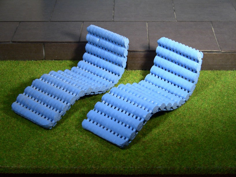Ribb Chaise in Blue