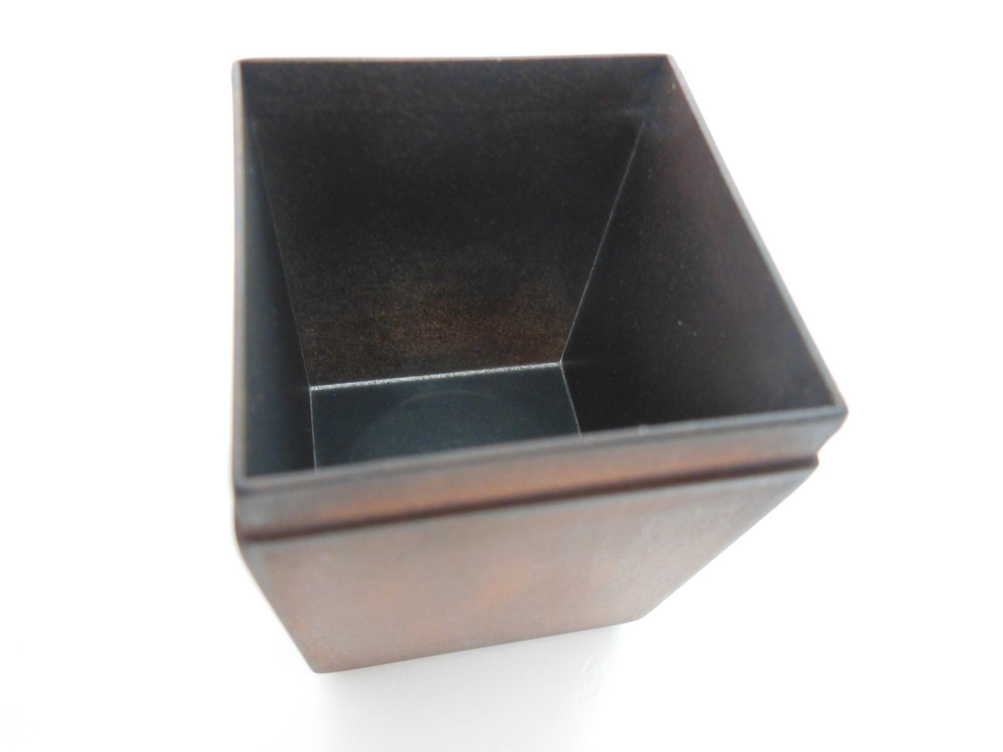 Tall Square Rust Pot