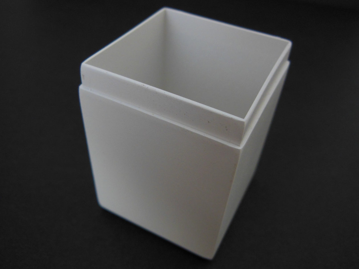 Tall Square White Pot