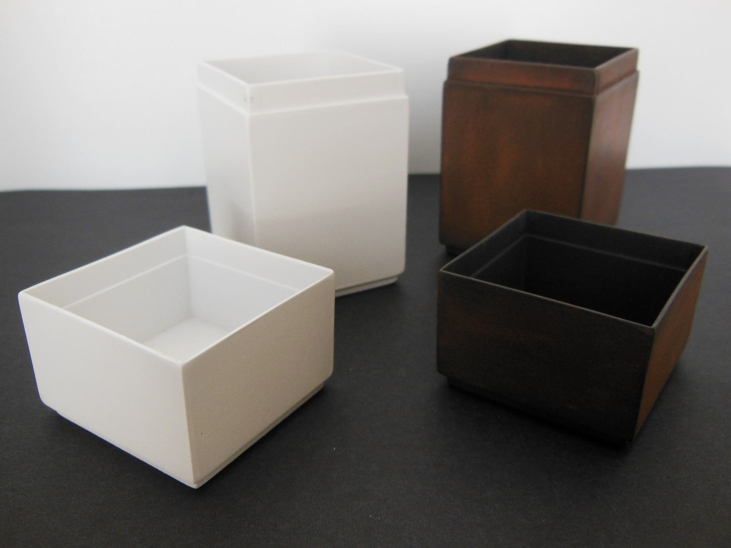 Tall Square White Pot