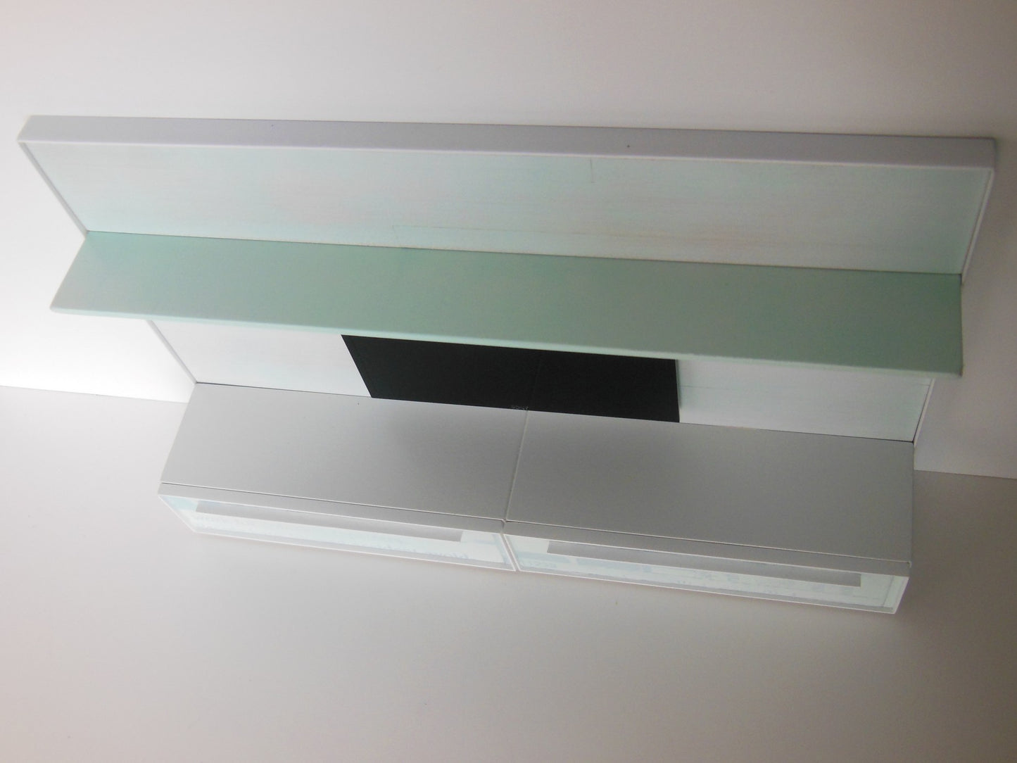 Chelsea Entertainment Unit in Aqua Blue White Wash