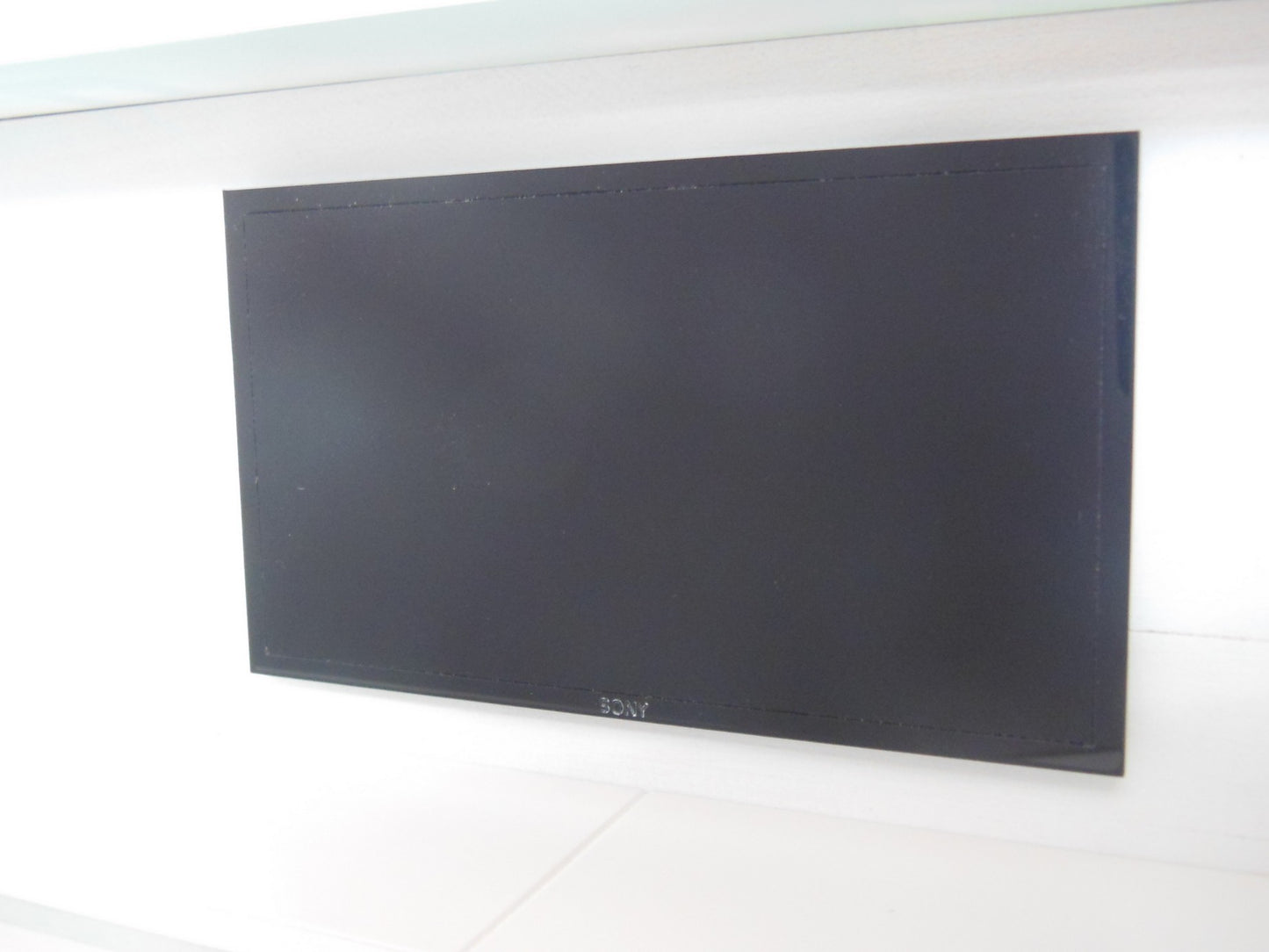 Chelsea Entertainment Unit in Aqua Blue White Wash