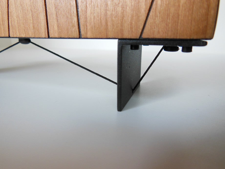 Cole Entertainment Console in Cherry with Black Base
