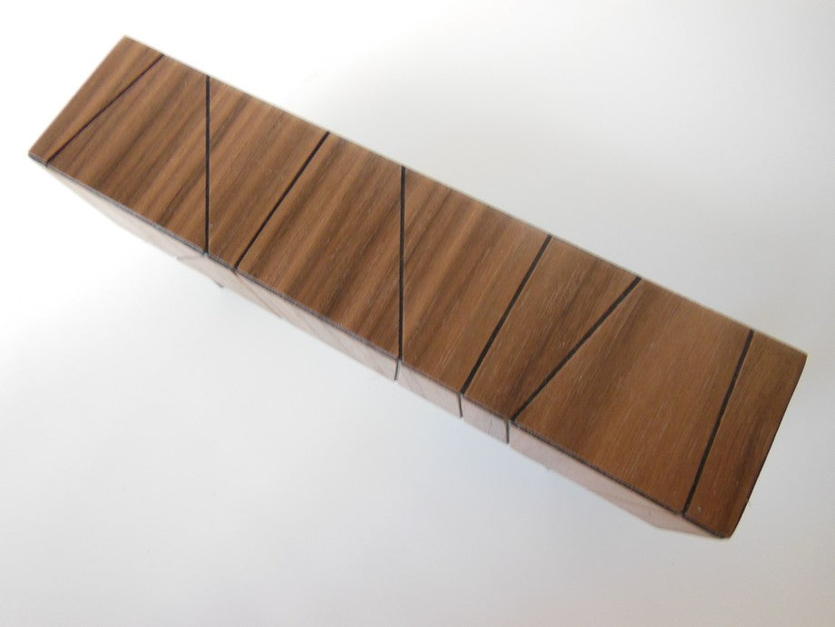 Cole Entertainment Console in Walnut with Black Base
