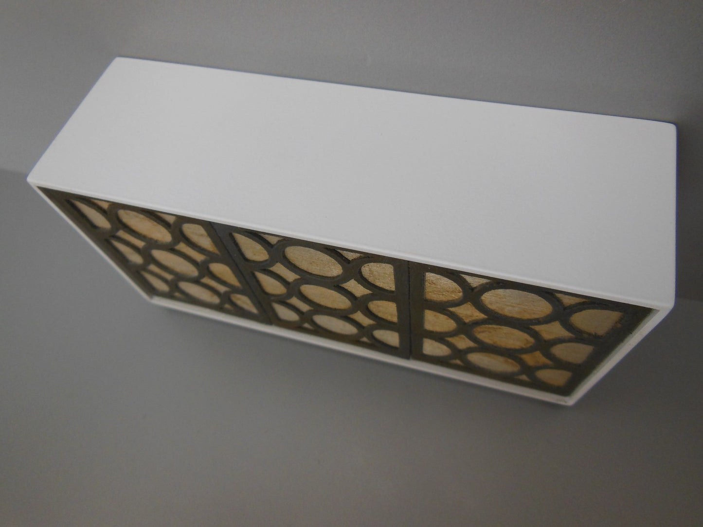 Linden 3 Door Cabinet in White/Gold/Black