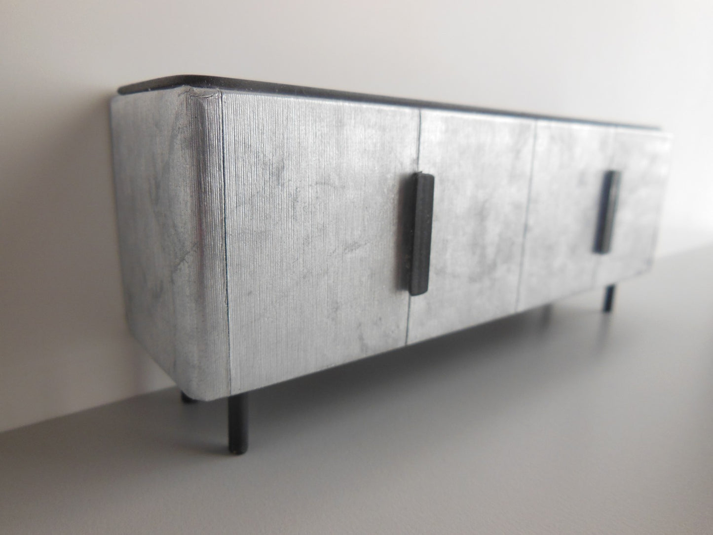 Tiburon Console in Silver/Espresso