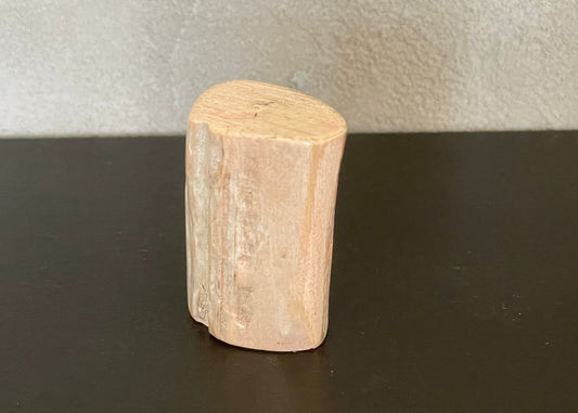 Driftwood Round Accent End Table in Blush Finish