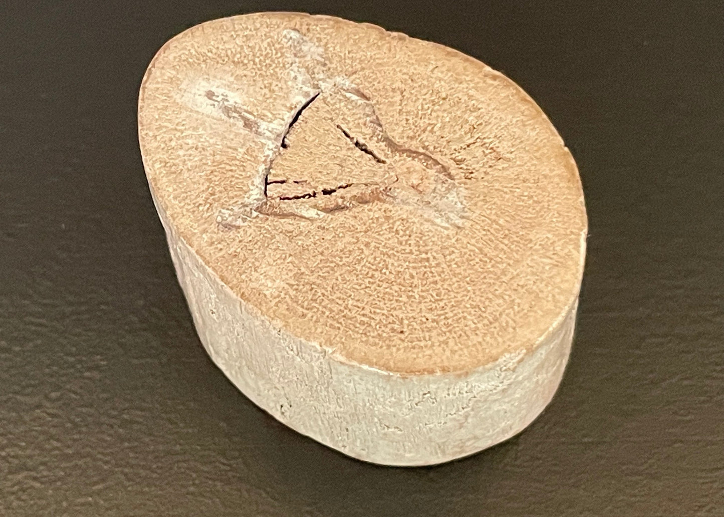 Driftwood Round Accent End Table in Blush Finish