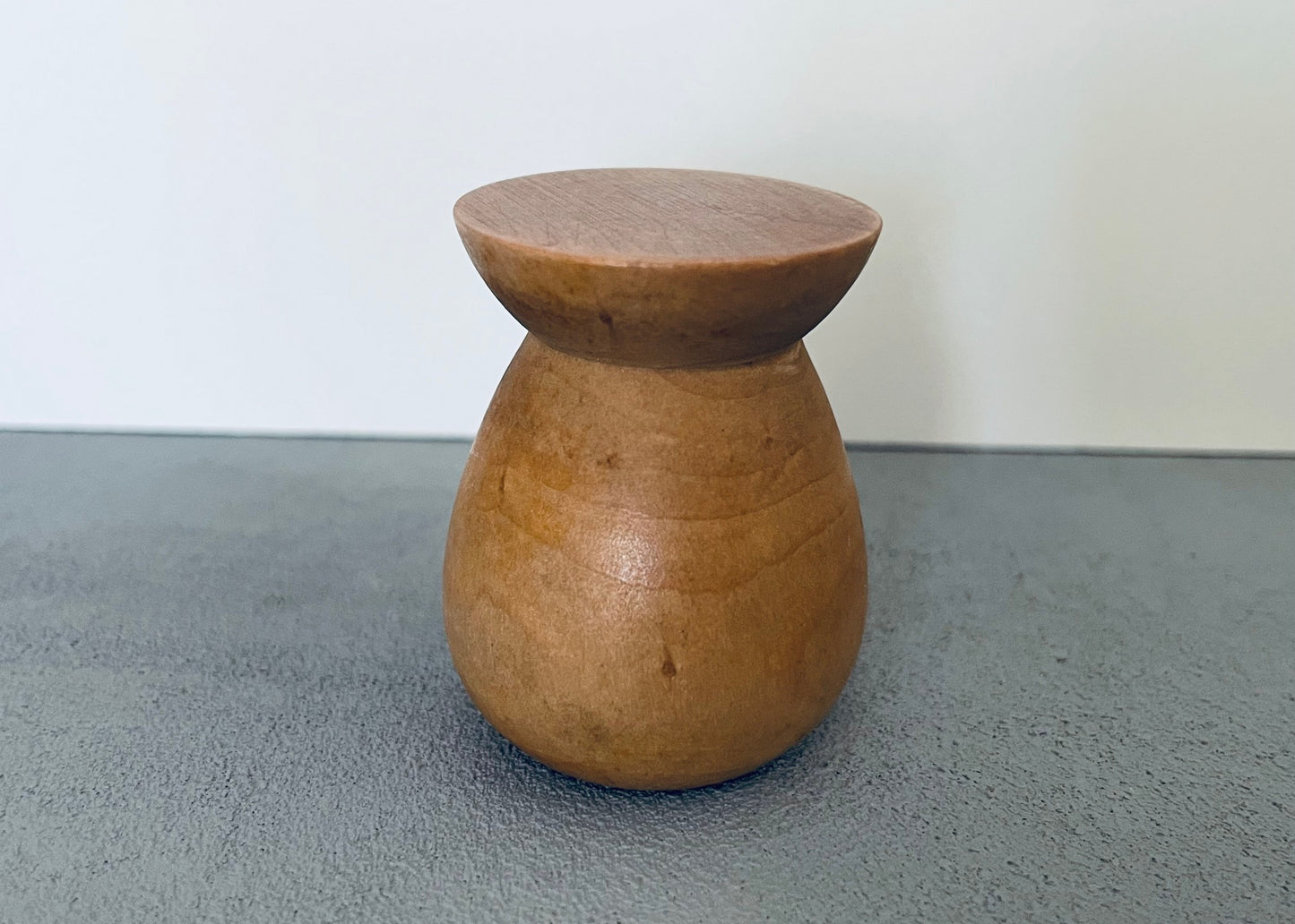Wood Carved Round Accent End Table