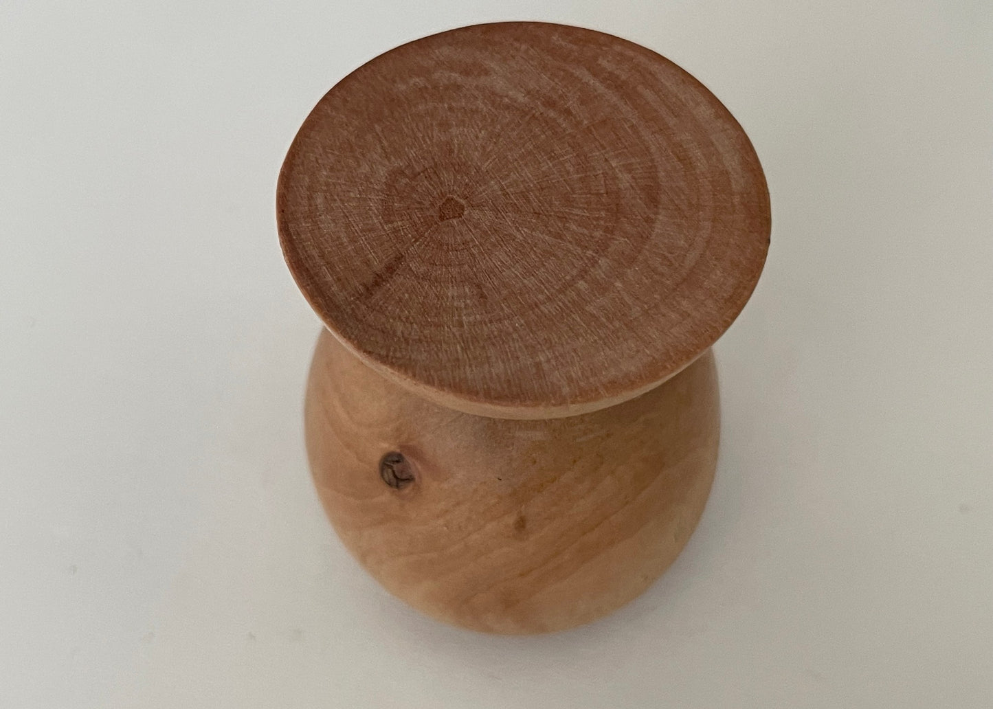 Wood Carved Round Accent End Table