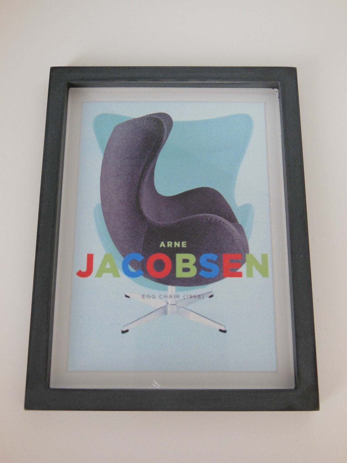 Arne Jacobsen Egg Chair Print Black Frame