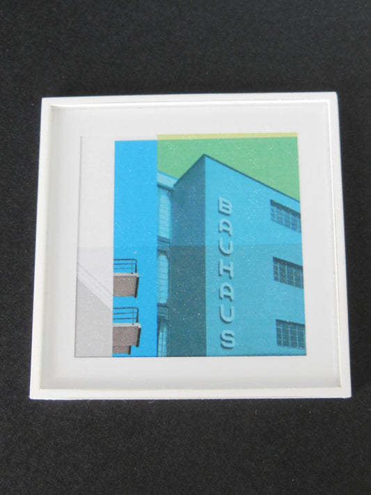 Bauhaus Building Print White Frame