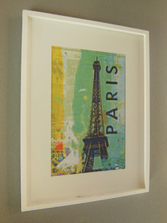 Paris Eiffel Tower Print White Frame