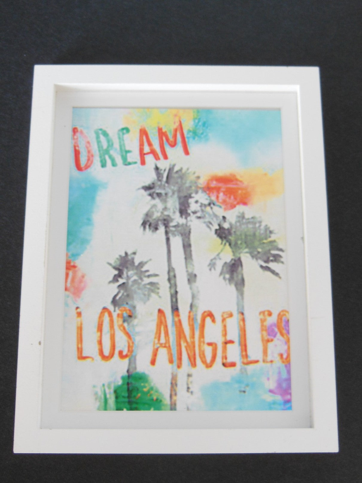 X-Large Dream LA Print Thick White Frame