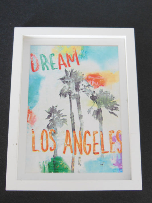 X-Large Dream LA Print Thick White Frame