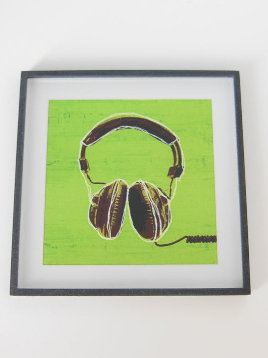 Headphones Print Black Frame