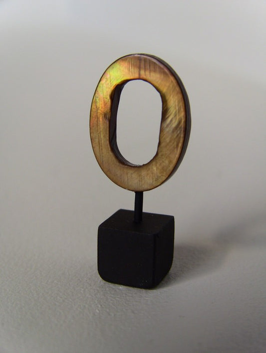 Brown Small Oblong Ring Black Base