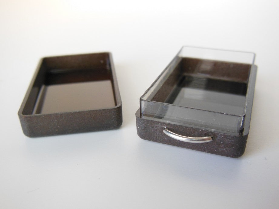 Rectangle Storage Box with Handle - Black Steel Finish