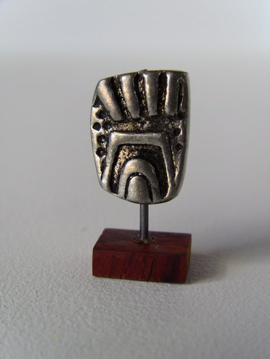 Metal Sculpture on Rosewood Base