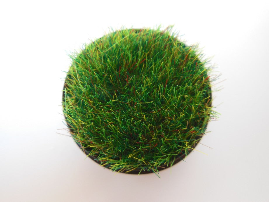 Tall Round Rusted Tray with Wheat Grass