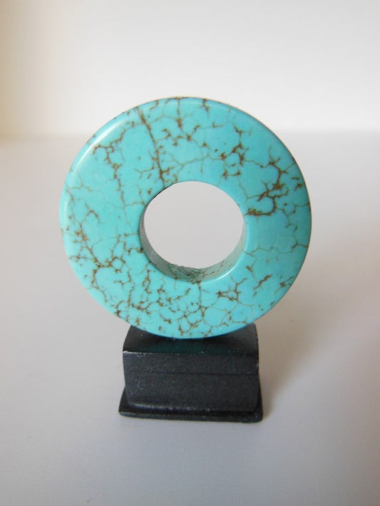 Turquoise Ring on Black Base