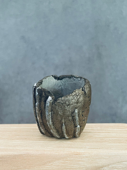Canyon Open Vase with Silver Detail