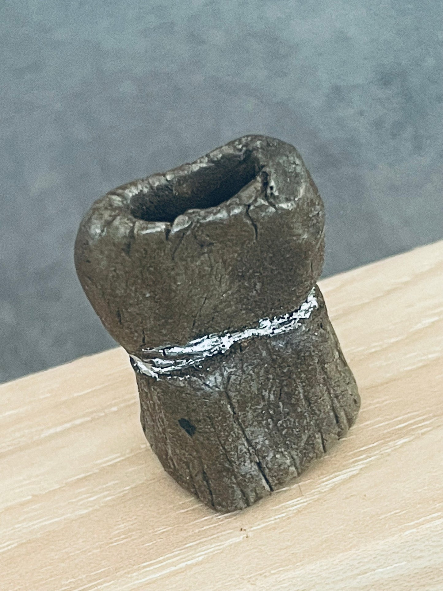 Canyon Medium Vase with Silver Detail