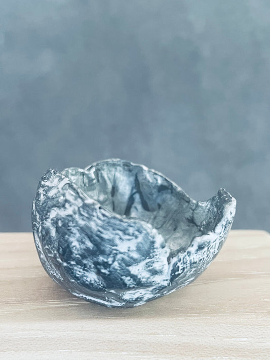 Fisura Gray and White Bowl