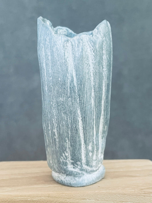 Kolos Tall Gray and White Vase