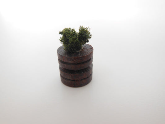 Brown Cylinder Wood Vase