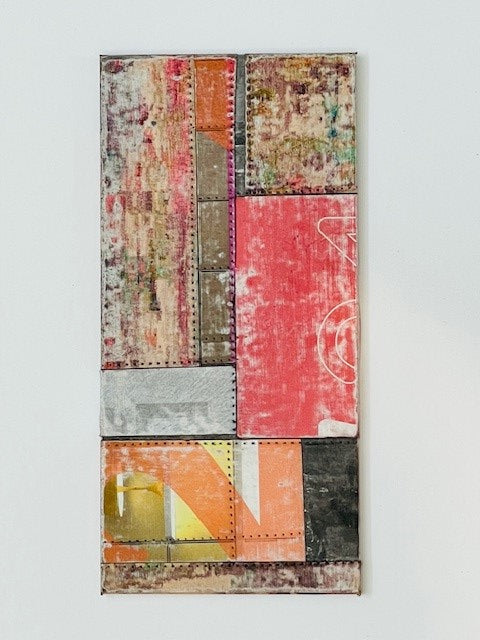 Pink Patchwork Frameless Art