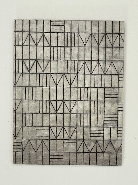 Gray Tone Block Abstract Frameless Art