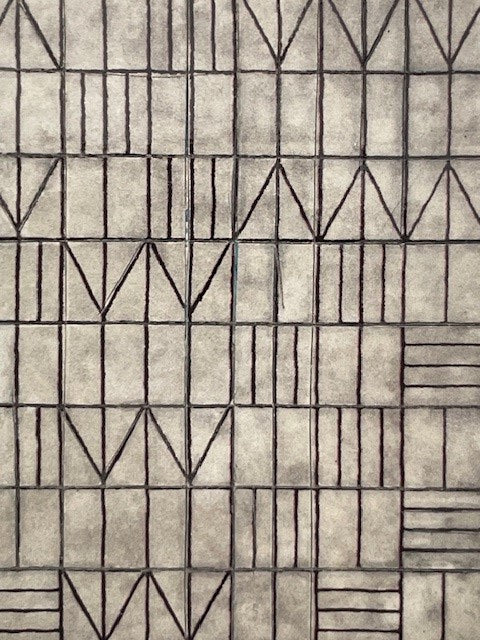 Gray Tone Block Abstract Frameless Art