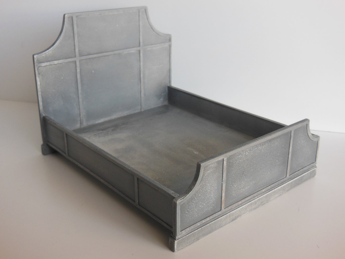 Cortina Bed in Aged Silver