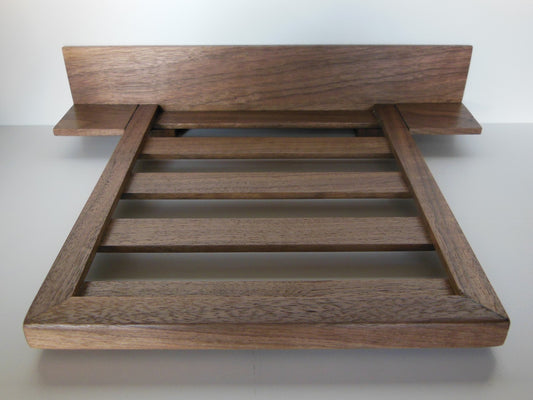 Walnut Platform Bed with Walnut Headboard and Nightstands