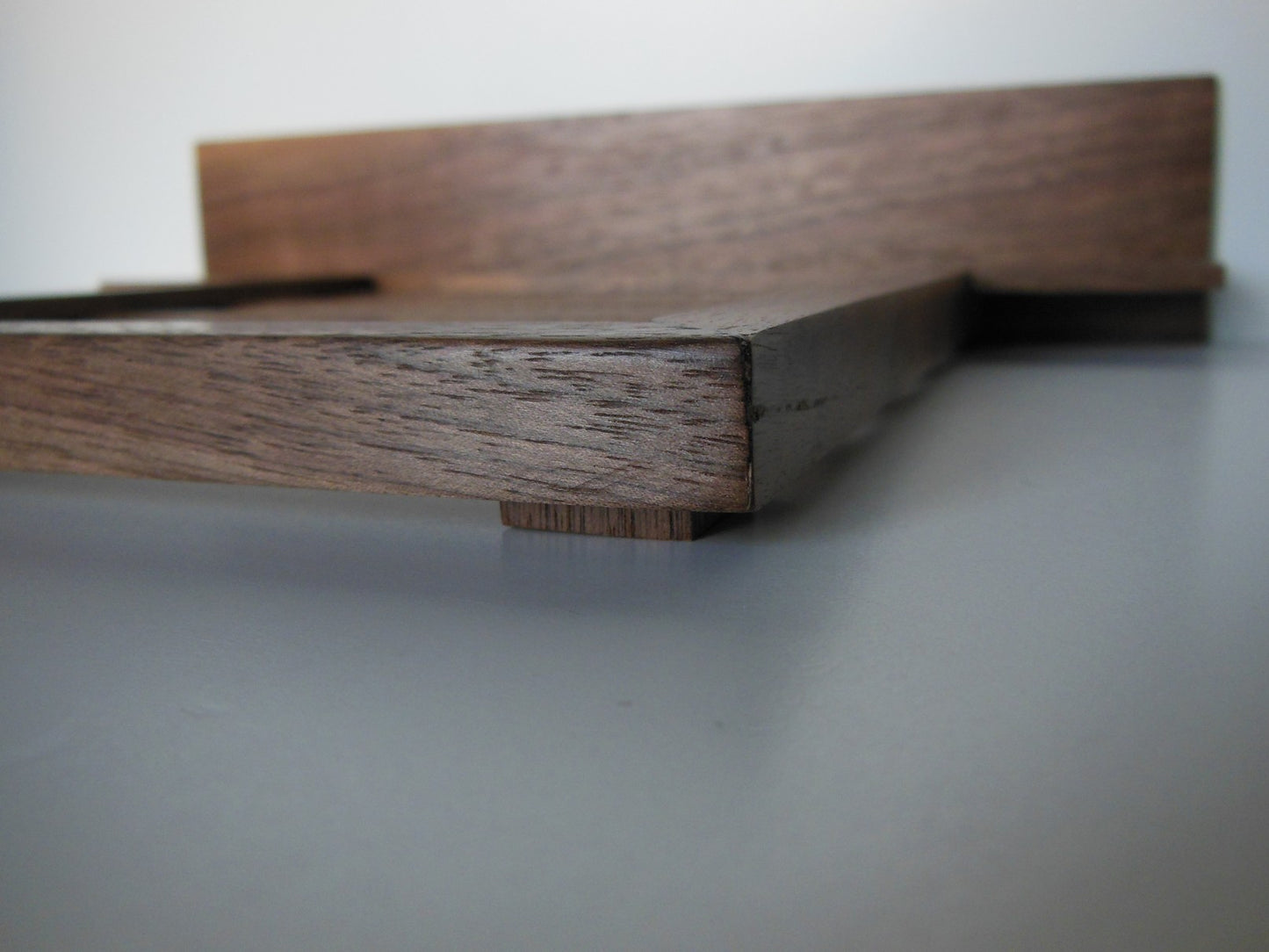 Walnut Platform Bed with Walnut Headboard and Nightstands