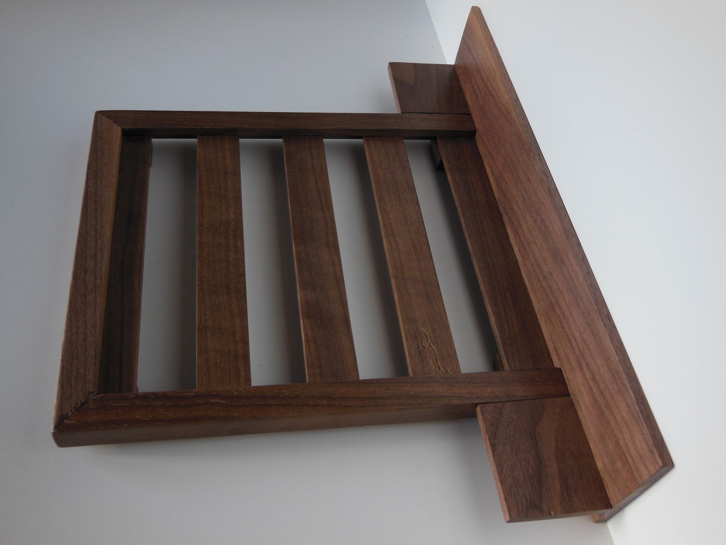 Walnut Platform Bed with Walnut Headboard and Nightstands