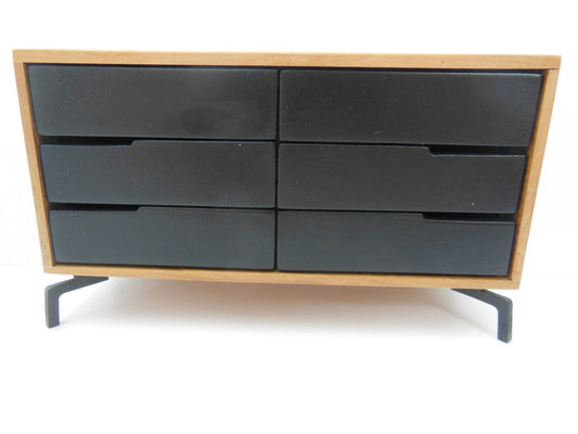 Beech Dresser with Black Drawers