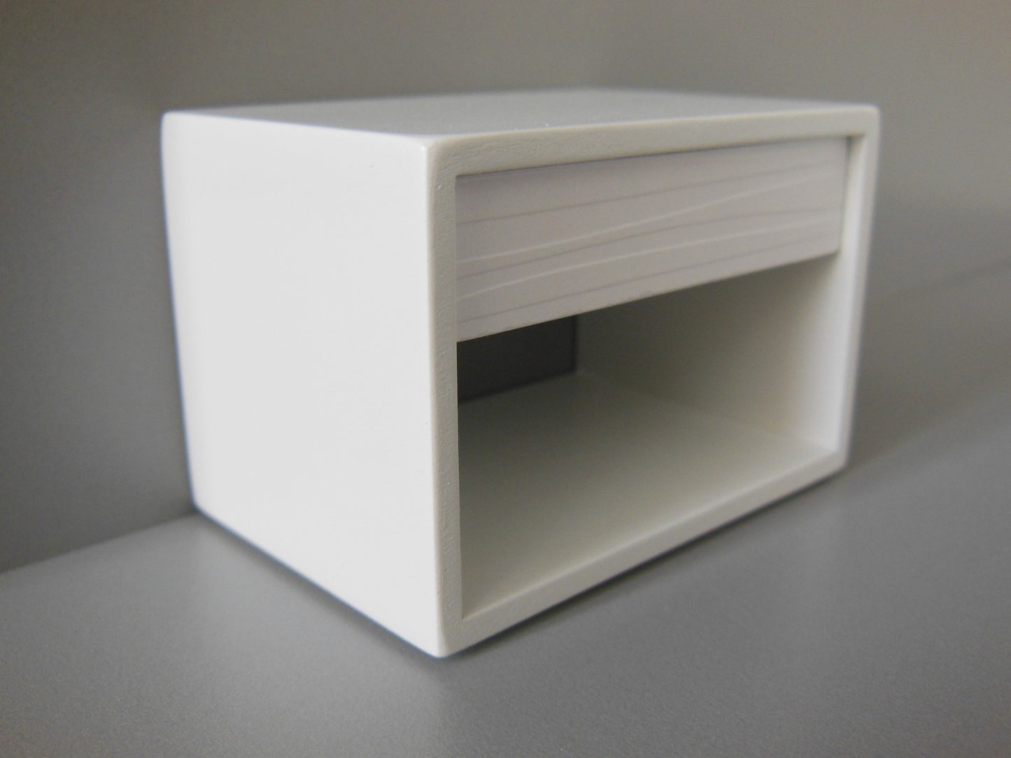 Emerson Nightstand in White with White Drawer
