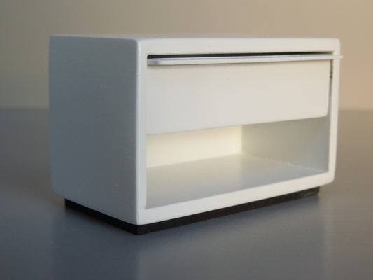 Phillip Nightstand in White with White Drawer