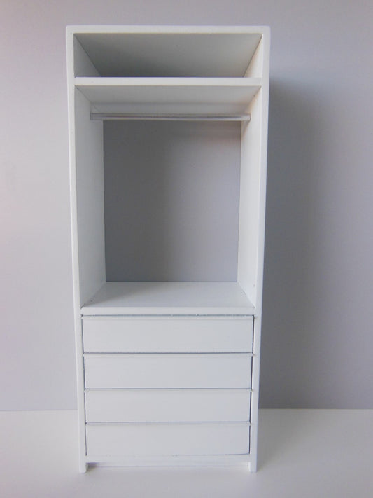 Arvo Narrow Wardrobe with 4 Drawers