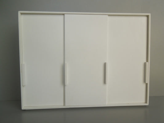 Canta Wardrobe Unit with 3 Sliding Doors in White