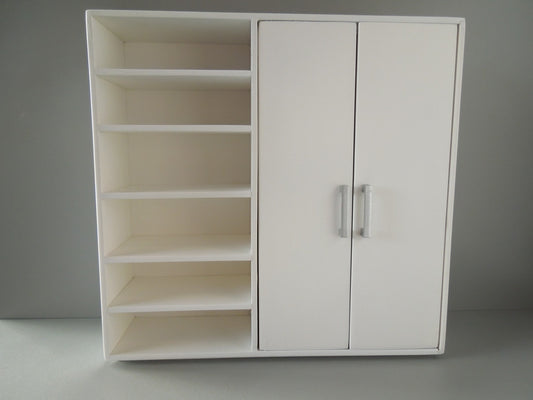 Dakota Wardrobe Unit with 2 Doors and Shelving in White