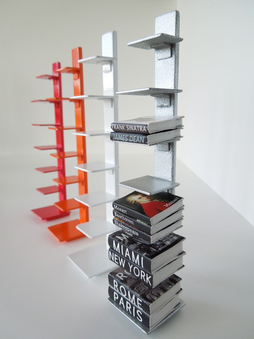 Tower Bookcase in Silver