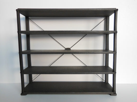 Paxton 5 Tier Shelving Unit in Natural Steel Finish