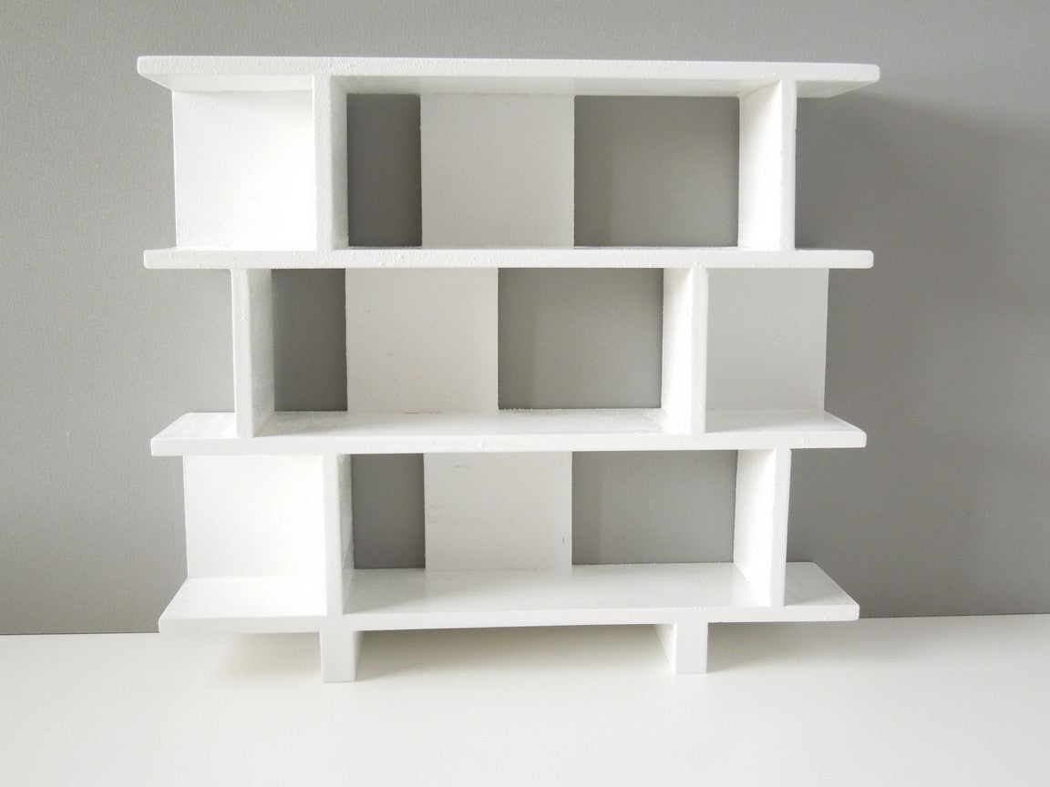 Vendi 3 Tier Bookcase in White